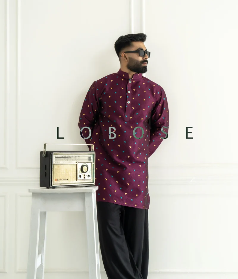 maroon panjabi