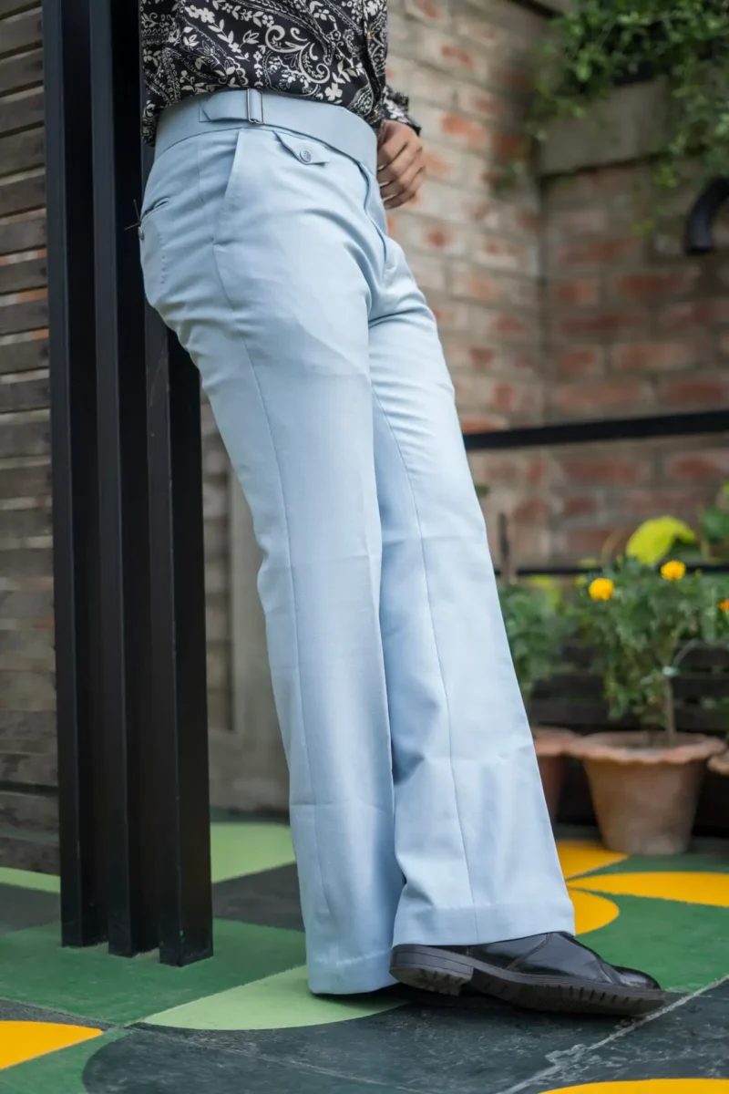 sky blue bellbottom pant