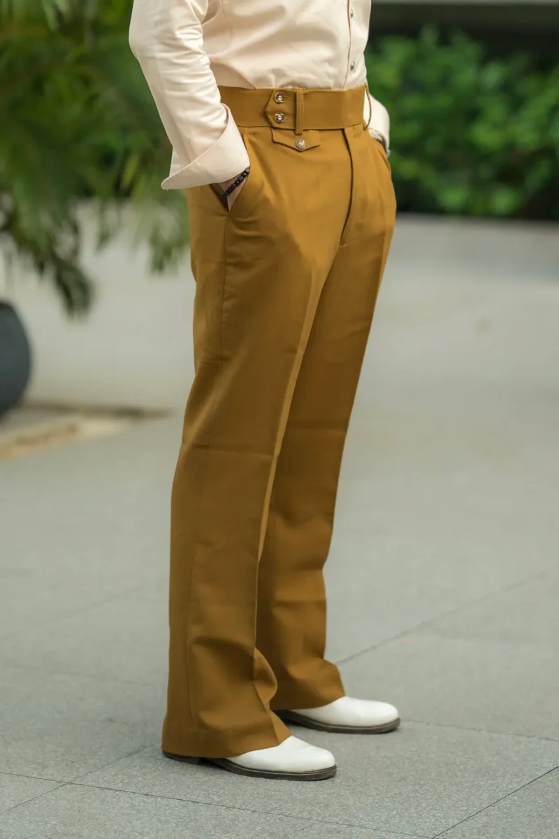 Mustard Bellbottom Formal Pants
