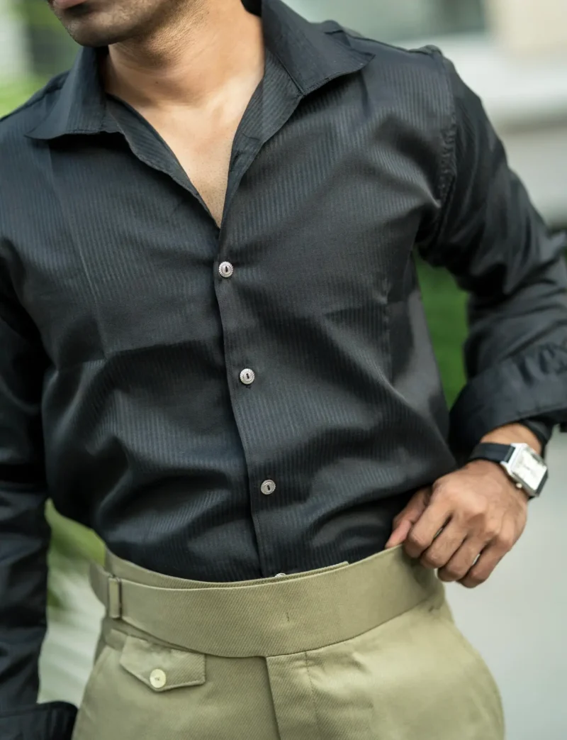 black stripe shirt