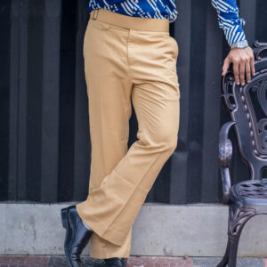 khaki bellbottom pant