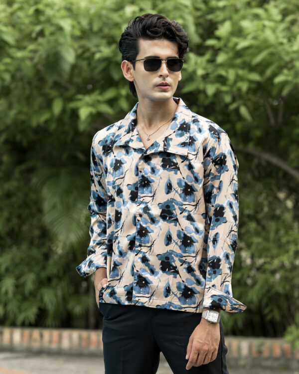 Fluid Floral Print Shirt